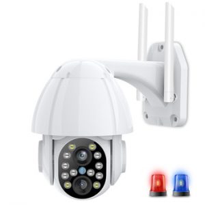 Cloud 1080P Outdoor Wifi PTZ IP camera 2MP Auto Tracking Siren Alarm Speed Dome Camera Outdoor Security CCTV Camera YCC365 App