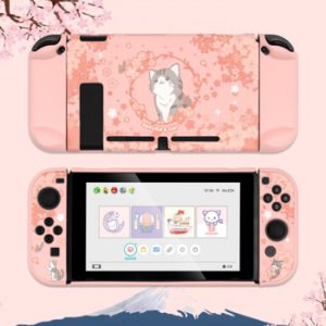 Geekshare Nintend Switch Shell Sakura Cat Pink Cute Cartoon Fairy League Hard Cover Back Girp Shell For Nintendo Switch