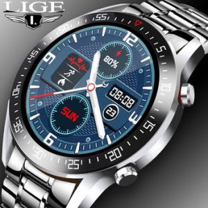 LIGE 2020 fashion Full circle touch screen Mens Smart Watches IP68 Waterproof Sports Fitness Watch Luxury Smart Watch for men