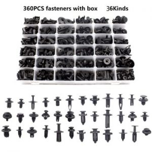 360PCS Universal Mixed Car Bumper Fender Screw Plastic Fastener Clip With Box Set For All Auto Rivet