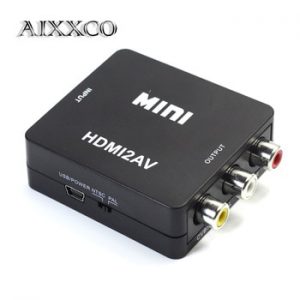 AIXXCO HD 1080P HDMI To AV/RCA CVBS Adapter Mini HDMI2AV Video Converter Box For HDTV TV PS3 Computer PC VCR NTSC