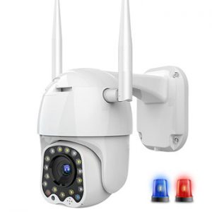 Cloud 1080P Wifi PTZ Camera Outdoor 2MP Auto Tracking CCTV Home Security IP Camera 4X Digital Zoom Speed Dome Camera Siren Light