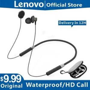 Original Lenovo HE05 Bluetooth 5.0 Neckband Wireless headphones Stereo Sports Magnetic Headphones Sports Running IPX5 Waterproof