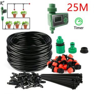 25M DIY Drip Irrigation System Automatic Watering Irrigation System Kit Garden Hose Micro Drip Watering Kits Adjustable dripper