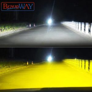 BraveWay 3000K+6500K H1 H3 H8 H9 H11 LED Headlight Kit for Car H7 LED Canbus HB3 9006 HB4 LED Bulbs 12V 24V 12000LM Fog Lights