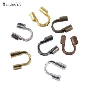 100 Pcs/lot 4.5x 4 mm Wire Protectors Jewelry Findings Guard Protectors Loops U Shape Connector Accessories For Jewelry Making