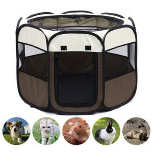 Portable Folding Pet Tent Dog House Octagonal Cage For Cat Tent Playpen Puppy Kennel Easy Operation Fence Outdoor Big Dogs House