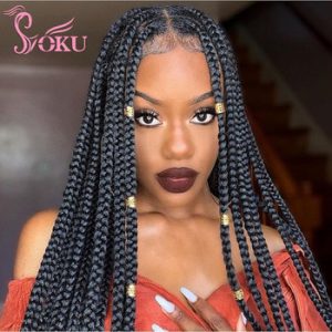 Easy Crochet Braids Ombre Hair Extensions Bundles Yaki Straight Synthetic Hair EZ Braiding Pre Stretched Jumbo Box Braid SOKU