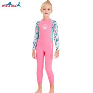 New Jellyfish Neoprene Wetsuit Children Diving Suits Swimwear Girls Long Sleeve Surfing Swimsuits For Girl Bathing Suit Wetsuits