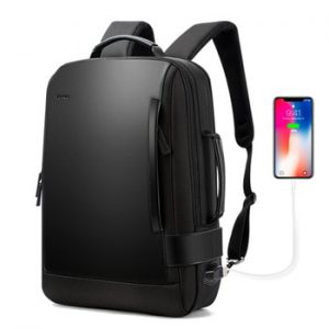 BOPAI Brand Enlarge Backpack USB External Charge 15.6 Inch Laptop Backpack Shoulders Men Anti-Theft Waterproof Travel Backpack