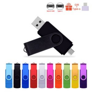 Usb 2.0 OTG for Mobile Phone/computer Usb Flash Drive 4gb 8gb 16gb 32gb 64gb Speed Rotation Usb Pendrive Memory U Stick 3 In 1