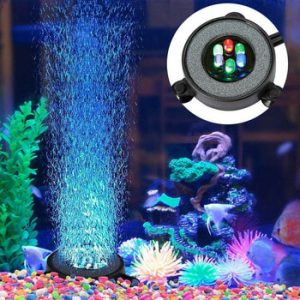 Underwater Submersible Fish Tank Light Color Changing LED Air Bubble Light Aquarium Air Bubble Lamp Making Oxygen for Fish Tank