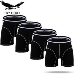 4pcs/Lot Men Underwear Long Boxers Underpants Male Panties Boxershort Calzoncillos Man Boxer Slip Hommes Modal Hombre Brand