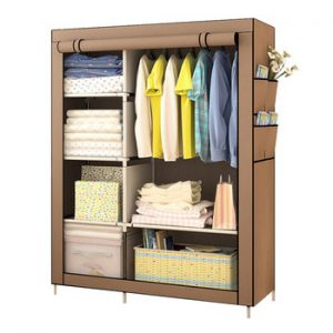 On Clearance Sale DIY Wardrobe Non-woven Cloth Wardrobe Closet Folding Portable Clothing Storage Cabinet Bedroom Furniture