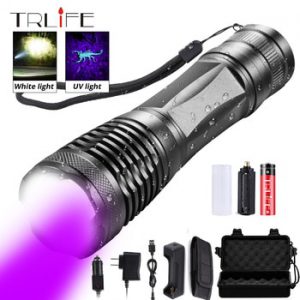 2in1 UV Flashlight LED Tactical Torch Linternas 395nm Ultraviolet Urine Detector For Camping Pet Urine Catch Scorpions