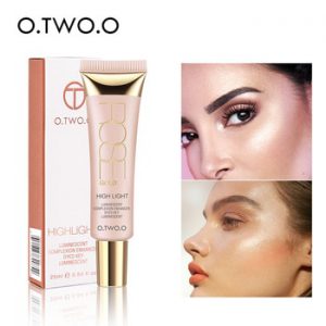 O.TWO.O Shimmer Highlighter Cream 25ml Primer Base Contouring Concealer Highlight Whitening Moisturizer Oil-control Cosmetics