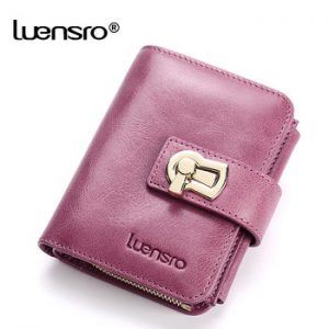 2020 Genuine Leather Women Wallets Short Coin Purse Small Wallet Leather Card Holder Purse Zipper Hasp Female Coin Wallet Women