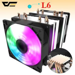 Aigo Darkflash CPU Cooler 6 Heat pipes Twin-Tower Heatsink 90mm led Fan 3pin CPU Fan Cooling For Computer LGA775/115x/1366 AMD