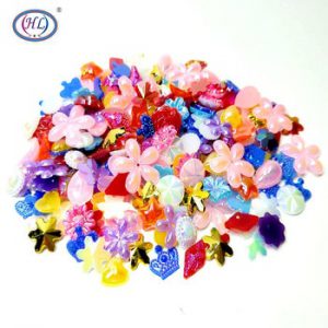 HL 40/50/80/100pcs Lots Shape Acrylic Flat Back Fit  Phone Embellishment Nail Art Accessories DIY Scrapbooking