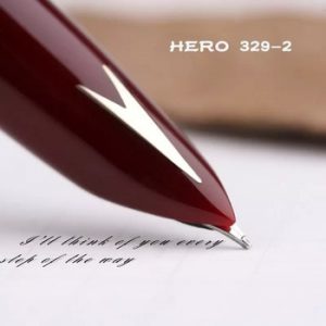 Early HERO 329-2 Fountain Pen Arrow Embed Vintage Ink Pen Aerometric Filler Stationery Office school supplies Writing Pens