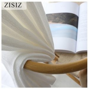 Solid White Thick Tulle Curtains For Living Room Bedroom Sheer Curtains Modern Voile Decorative Window Treatments Customized