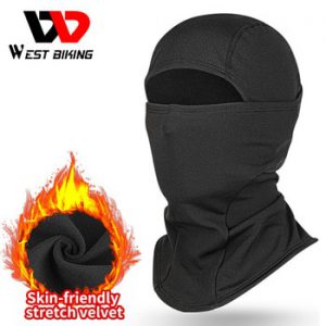 WEST BIKING Winter Bandana Cap Windproof Warm Thermal Fleece Neck Warmer Running Fishing MTB Cycling Headwear Hat Sports Scarf