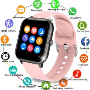 LIGE New Ladies Smart watch fitness tracker heart rate blood pressure monitor sports ladies smartwatch men for Android IOS +Box