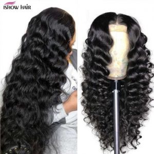 Ishow Loose Deep Wave Wig 13X4 Lace Front Human Hair Wigs For Women 13X6x1 Brazilian Hair Wigs Pre Plucked 360 Lace Frontal Wig