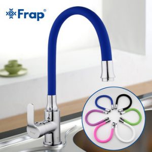 Frap Silica Gel Nose Any Direction Rotating Kitchen Faucet Cold and Hot Water Mixer Torneira Cozinha Single Handle Tap F4353