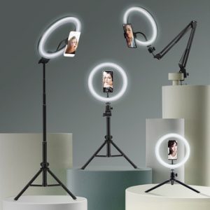 Selfie Ring Light Photography Light Led Rim Of Lamp With Mobile Holder Large Tripod Stand For Tik Youtube Tiktok Tok Ringlight