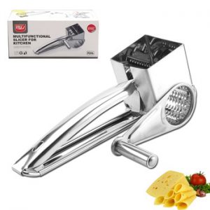 Stainless Steel Rotary Cheese Grater With 1Different Blades Creative cheese slicer Chopper Kitchen Tool ralador