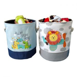 Baby Laundry Basket Cute Dinosaur  Foldable Toy Storage Bucket Picnic Dirty Clothes Basket Box Canvas Organizer Cartoon Animal