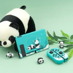 Geekshare Nintend Switch Cute Panda Shell Cartoon Fairy League Green Bamboo TPU Soft Cover Back Girp Shell For Nintendo Switch