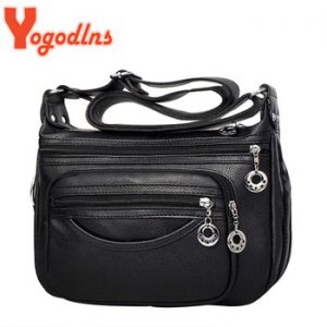 Yogodlns Fashion Women Bag High Quality PU Leather Shoulder Bag Multi-pocket Messenger Crossbody Bags Shopping Purse Handbag