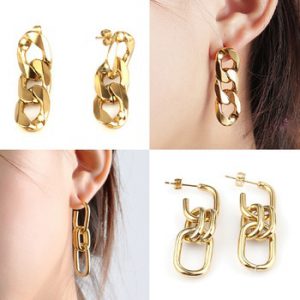 Jewelry For Women Stainless Steel Earrings Geometric Earrings For Women Unusual Earrings 2020 Trend Drop Earing Chain Earrings