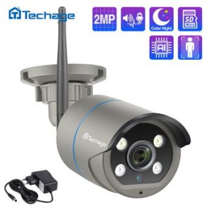 Techage 1080P 2MP Wireless Camera Security Audio Wifi IP Camera IR Outdoor Waterproof P2P Onvif TF Card CCTV Video Surveillance