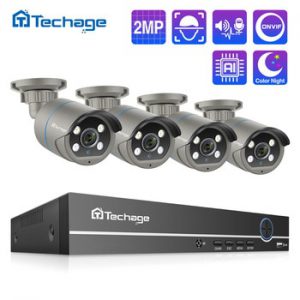 H.265 POE CCTV System 8CH 1080P NVR Kit 2MP Audio Record AI IP Camera IR Outdoor Waterproof P2P Video Security Surveillance Set