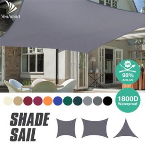 Waterproof Sun Shade Sail 98%UV block Canopy Awning Triangle Rectangle 3m*3m/3.6m*3.6m/2m*3m/4m*3m FOR Garden Lawn Patio 40%OFF