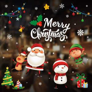 DIY Merry Christmas Wall Stickers Window Glass Stickers Christmas Decorations For Home Christmas Ornaments Xmas New Year 2021