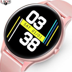 LIGE New Ladies Smart watch Heart rate Blood pressure monitor IP67 waterproof Sports watch smartwatch Ladies For Android IOS+Box