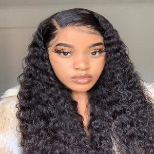 Water Wave 4X4 Lace Closure Human Hair Wigs For Women ISEE HAIR Wigs 180% Density Brazilian Water Wave Lace Closure Wigs