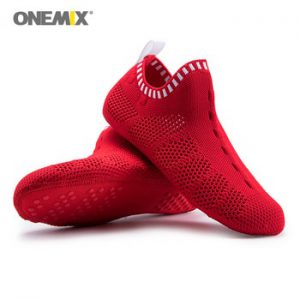 ONEMIX 2020 New Men & Women Multi-function Red Sock Shoes Men Casual Indoor Slippers Breathable Mesh Quick Dry Light Yoga Shoes