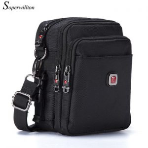 Soperwillton Men Shoulder Bag Casual Messenger Bags Waterproof Man Purse Oxford Zipper Crossbody Can Be Equipped With Belt #1052