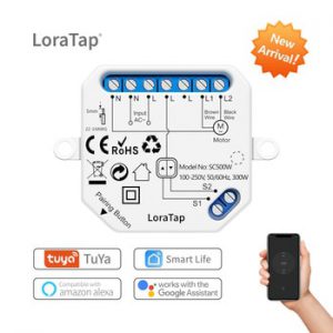 Tuya Smart Life WiFi Blind Curtain Switch Module for Rolling Shutter Google Home Alexa Voice Control App Timer DIY LoraTap