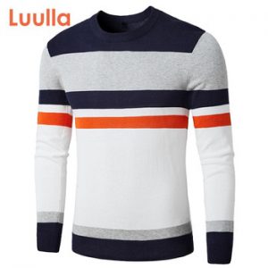 Men Brand 2020 Autumn Fashion Casual Striped Cotton Sweater Pullovers Men O-Neck Warm 100% Cotton Knit Men's Sweaters Coat Men