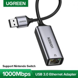 UGREEN USB 3.0 Ethernet Adapter USB 2.0 Network Card to RJ45 Lan for Windows 10 Xiaomi Mi Box 3 S Nintend Switch Ethernet USB