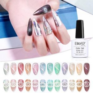 Elite99 10ml Galaxy Platinum Magnetic Gel Polish Cat Eye Nail Gel Polish Holographics Glitter Nail Art Manicure Gel Varnishes