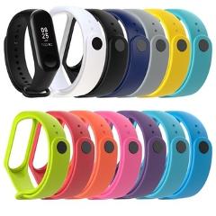 Strap For Xiaomi Mi Band 4 3 Silicone Black Replacement Wristband Bracelet Watchband For Mi Band 3 Mi Band 4 3 Band 4 Strap