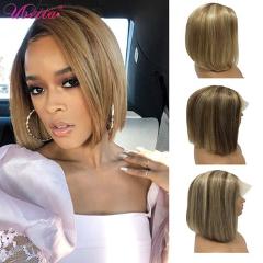 UBETTA Real Hair Wigs Ombre U Part Wig Bob Human Hair Wigs Highlight Plucked Glueless Straight Brazilian  For Black Women