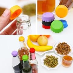 6Pcs/set Beer Bottle Cap Silicone Leak Free Wine Bottle Sealer Stopper non-toxic Sealing Beverage Bottle Cap Kitchen Tool